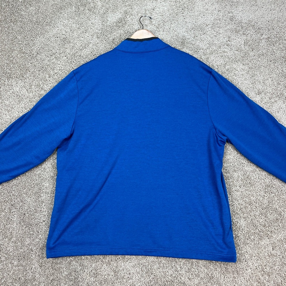 Callaway Pullover Men XL Blue Heathered Long Sleeve 1/4 Zip Golf Performance EUC - Picture 3 of 10